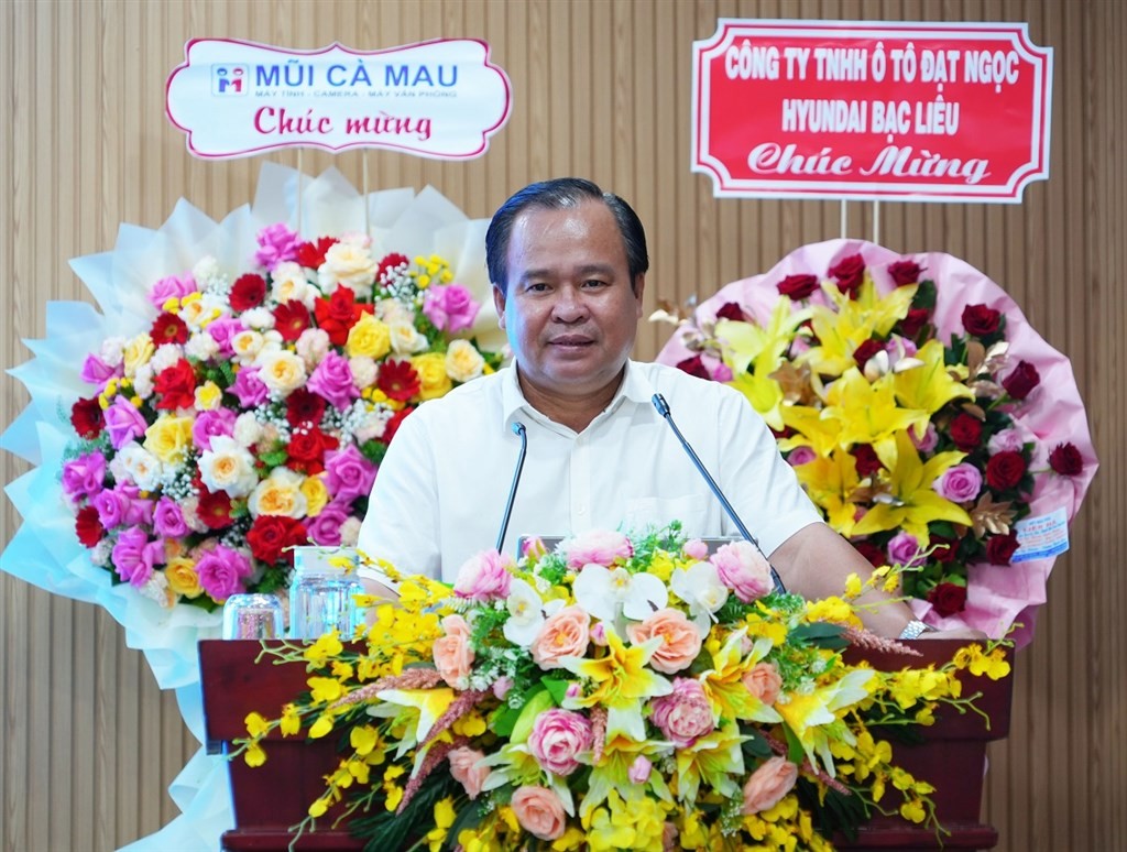 Phó Chủ tịch UBND tỉnh Nguyễn Minh Luân phát biểu tại hội nghị.