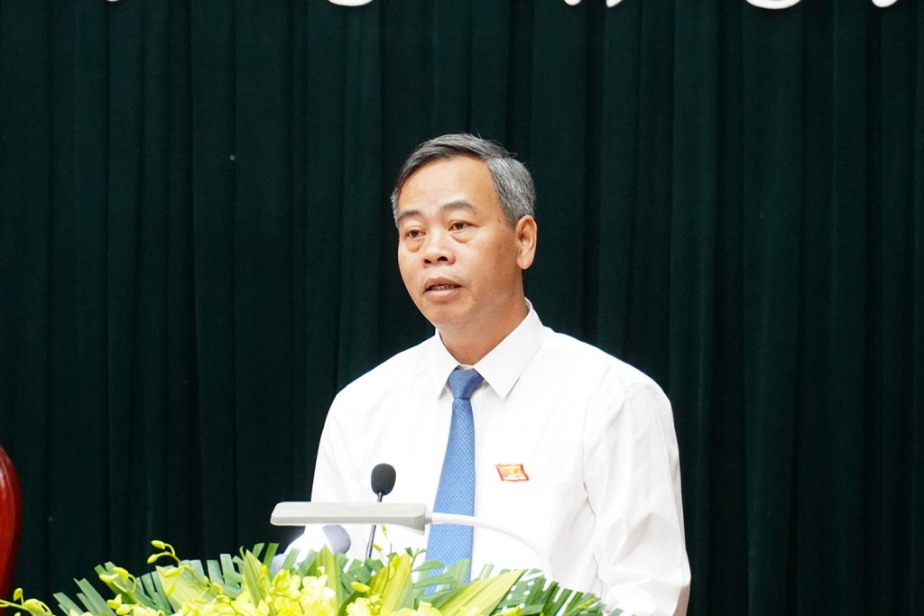 Chủ tịch HĐND tỉnh Quảng Trị Nguyễn Đăng Quang phát biểu khai mạc