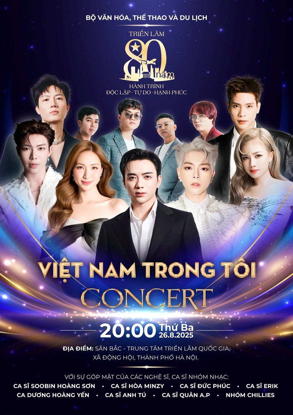Chương trình có sự tham gia của nhiều nghệ sĩ nổi tiếng