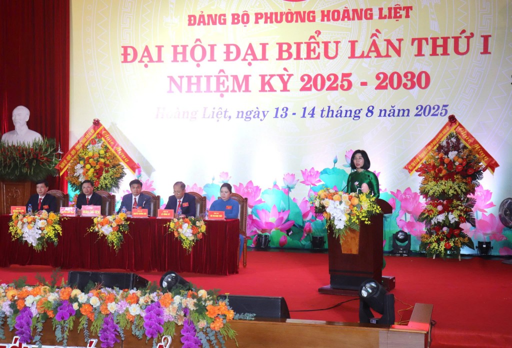 Bà Phùng Thị Hồng Hà phát biểu chỉ đạo tại Đại hội