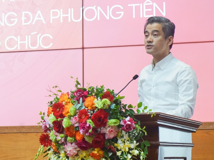 Ông Chu Tiến Đạt - Chủ tịch Hội đồng thành viên Tổng công ty Truyền thông đa phương tiện VTC nhấn mạnh về sức lan tỏa của văn hóa trên không gian số