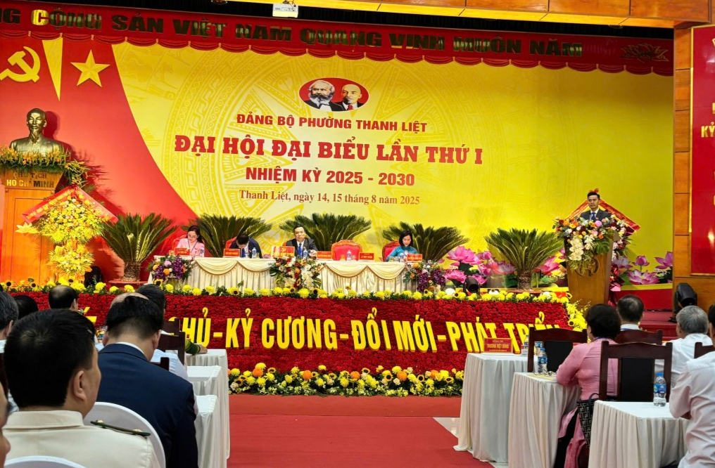 Đại hội Đảng bộ phường Thanh Liệt lần thứ nhất, nhiệm kỳ 2025 - 2030 diễn ra trong ngày 14-15/8
