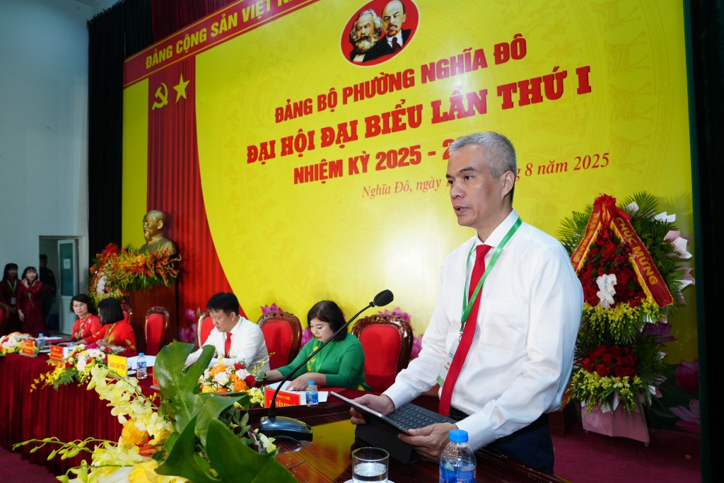 Đại hội chỉ định đồng chí Nguyễn Hồng Sơn làm Bí thư Đảng uỷ phường Nghĩa Đô nhiệm kỳ 2025 - 2030.
