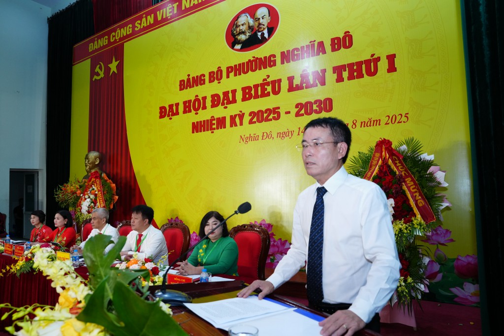 đồng chí Nguyễn Trọng Đông - Ủy viên Ban Thường vụ, Phó Chủ tịch UBND TP Hà Nội phát biểu chỉ đạo tại Đại hội
