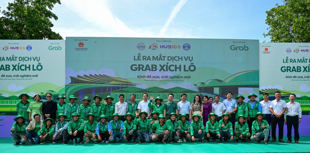 Grab Xích lô chính thức xuất hiện tại Huế