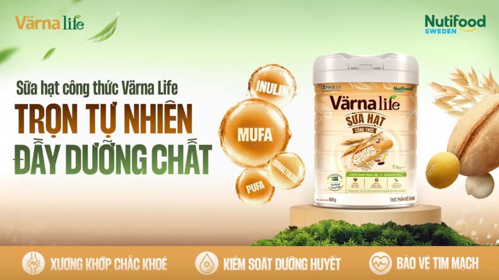 Sữa hạt công thức Värna Life, giải pháp dinh dưỡng từ thiên nhiên cho mỗi ngày tươi khỏe