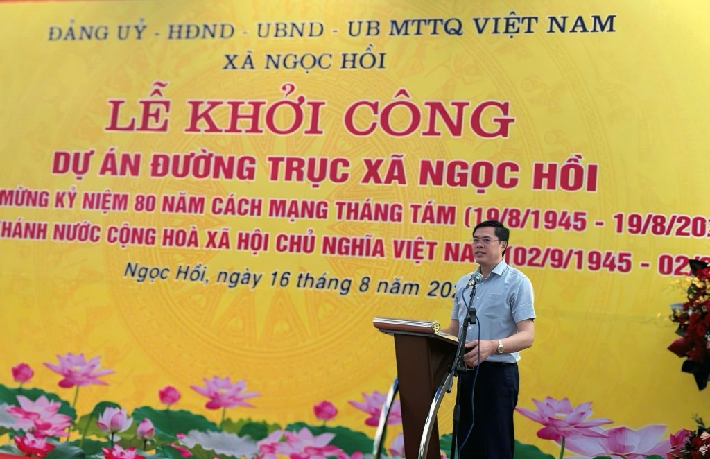 đồng chí Nguyễn Xuân Phong – Bí thư Đảng ủy, Chủ tịch HĐND xã Ngọc Hồi 
