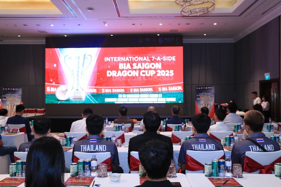 Giải bóng đá 7 người quốc tế Bia Saigon Dragon Cup 2025 lần đầu Nam tiến