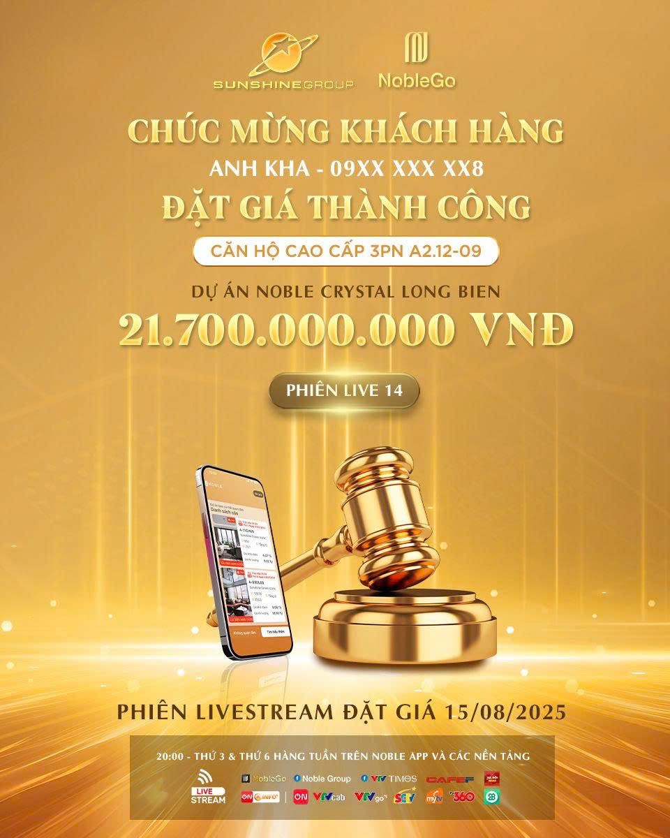 Sky Villa hàng hiệu chốt deal 21,7 tỷ đồng, khán giả thứ 3 trúng giải 200 triệu