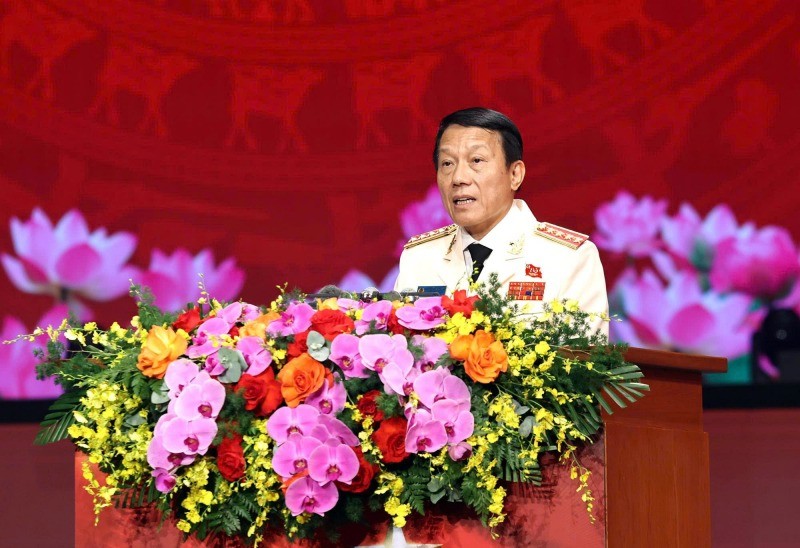 Bộ trưởng Lương Tam Quang phát biểu tại buổi lễ.
