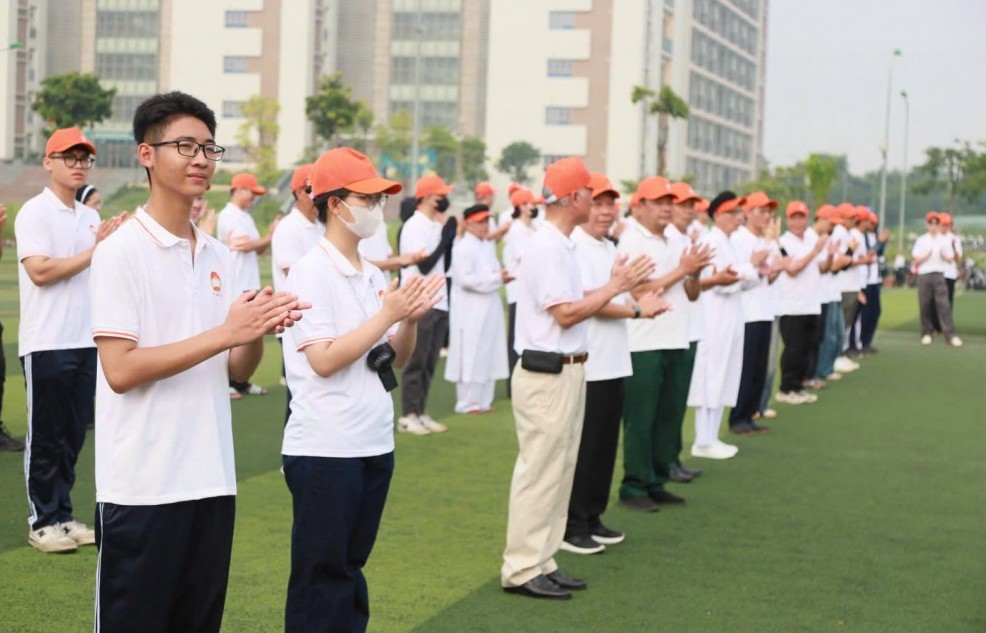 Khối diễu hành Đại Đoàn kết toàn dân tộc hăng hái luyện tập chuẩn bị cho đại lễ 2/9