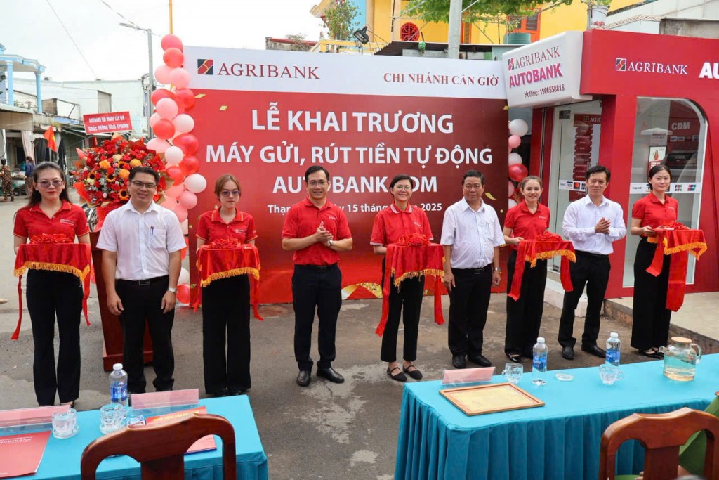 Agribank khai trương Máy gửi – rút tiền tự động AutoBank CDM đầu tiên tại xã đảo Thạnh An – Thành phố Hồ Chí Minh