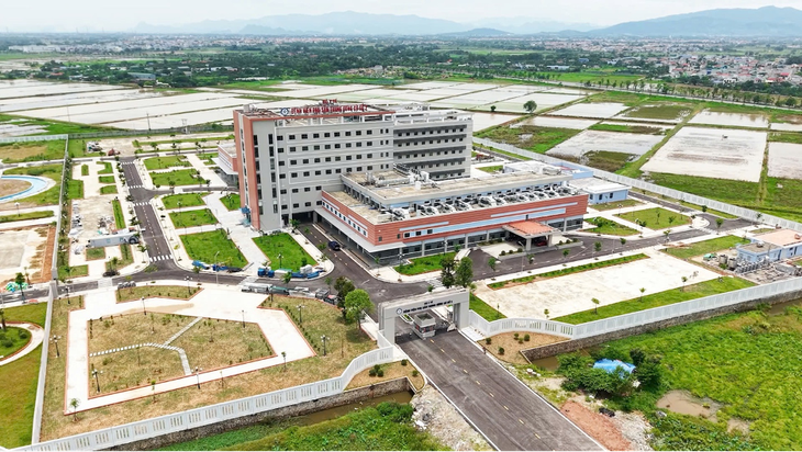 Bệnh viện Phụ Sản Trung ương Cơ sở 2 sẽ khánh thành vào ngày 19/8 tại xã Kiều Phú, TP.Hà Nội. Ảnh: BVCC
