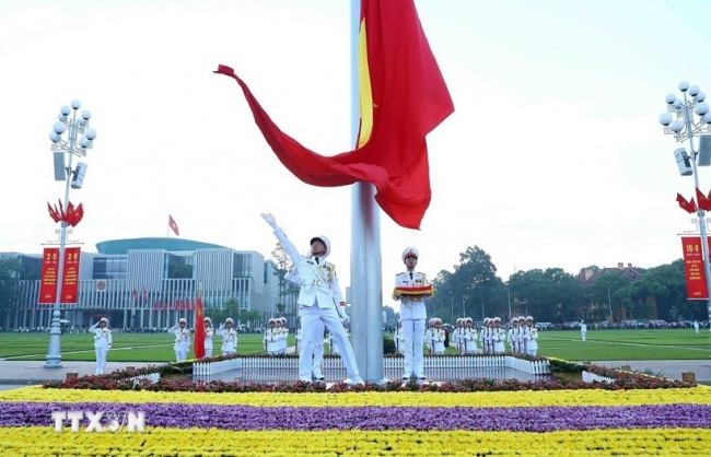 80 năm Cách mạng tháng Tám: Thiêng liêng lễ Thượng cờ trên Quảng trường Ba Đình
