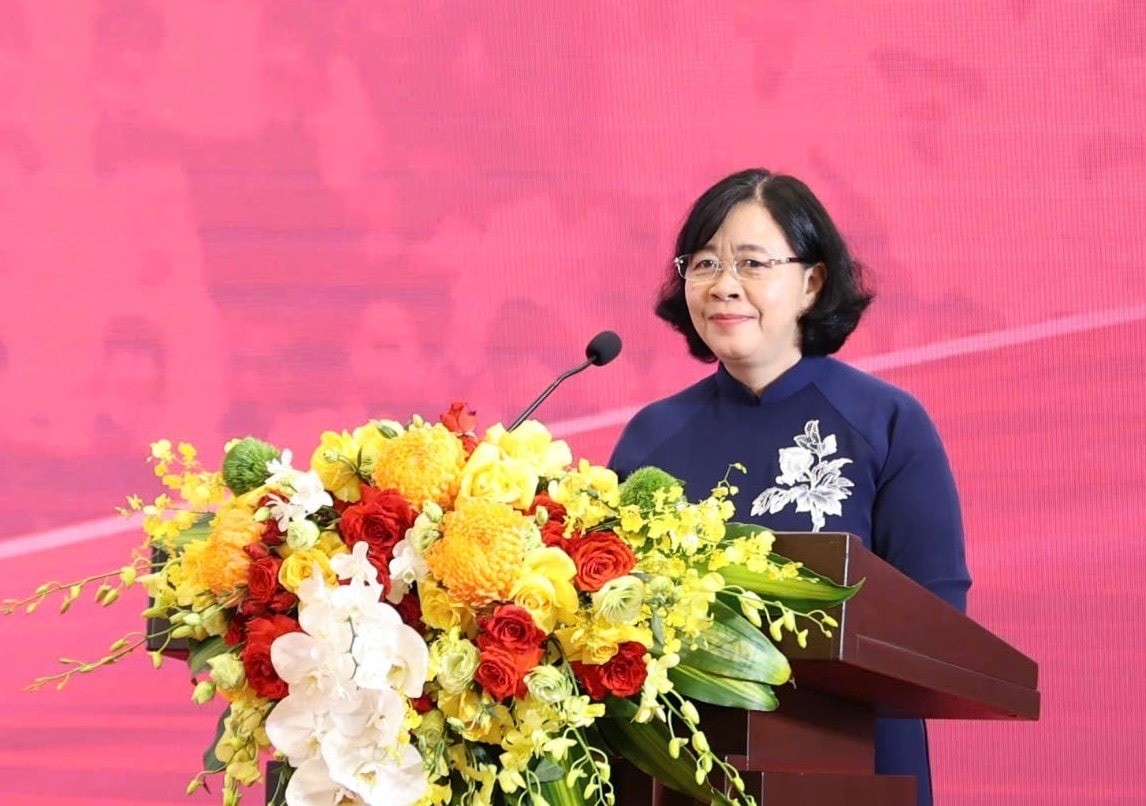 Ủy viên Bộ Chính trị, Bí thư Thành ủy, Trưởng đoàn đại biểu Quốc hội thành phố Hà Nội Bùi Thị Minh Hoài