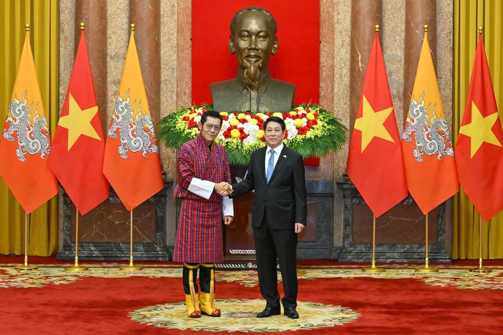 Chủ tịch nước Lương Cường chủ trì lễ đón cấp Nhà nước Quốc vương Bhutan