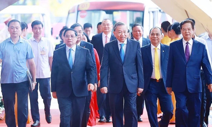 Tổng Bí thư Tô Lâm, Thủ tướng Chính phủ Phạm Minh Chính dự lễ khánh thành Trung tâm Hội chợ Triển lãm quốc gia