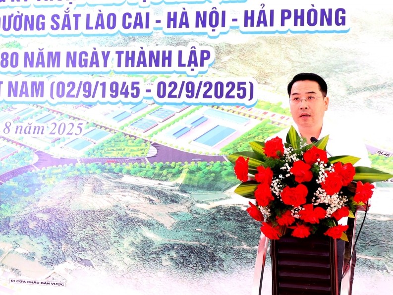 Khởi công dự án phục vụ xây dựng tuyến đường sắt Lào Cai - Hà Nội - Hải Phòng