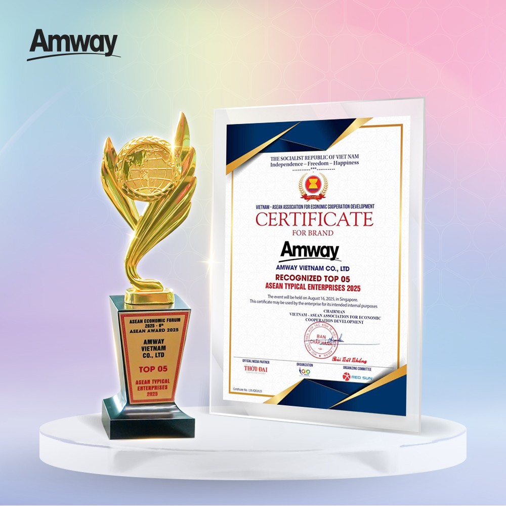 Amway Việt Nam được vinh danh trong Top 5 Doanh nghiệp tiêu biểu ASEAN