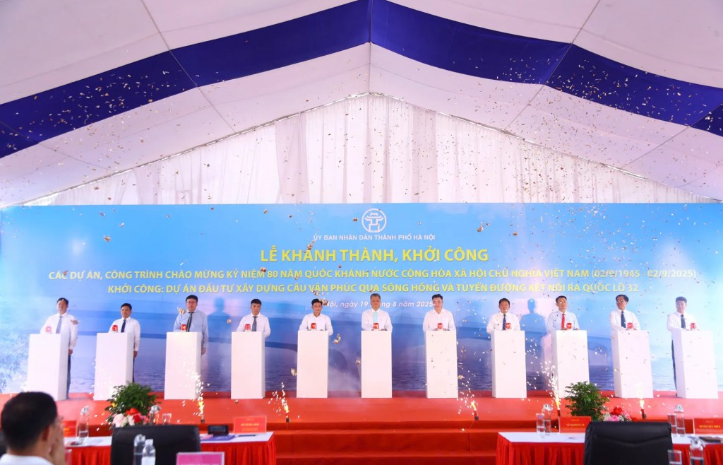 Hà Nội: Khởi công cầu Vân Phúc bắc qua sông Hồng