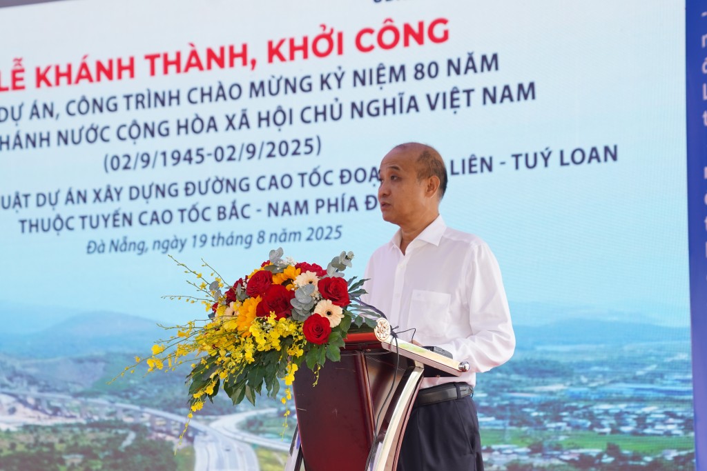 Phó Chủ tịch UBND TP Đà Nẵng Lê Quang Nam phát biểu tại buổi lễ (Ảnh Đ.Minh)