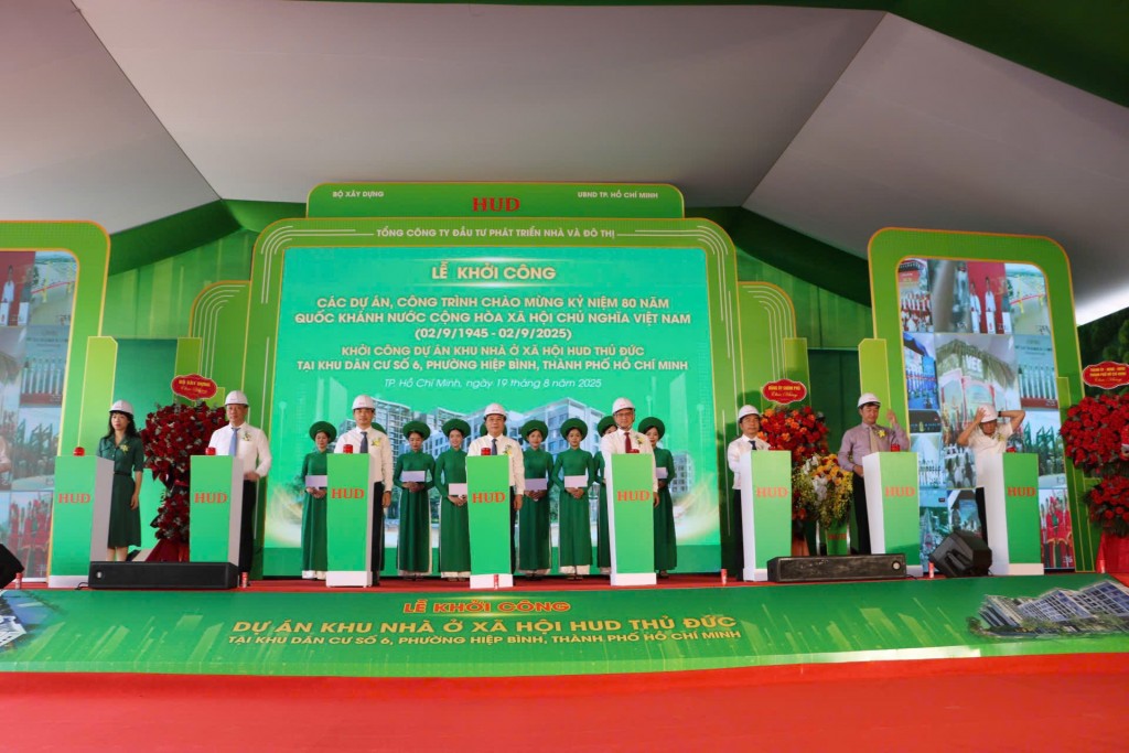 Nghi thức khởi công dự án NƠXH HUD Thủ Đức, TP.HCM.
