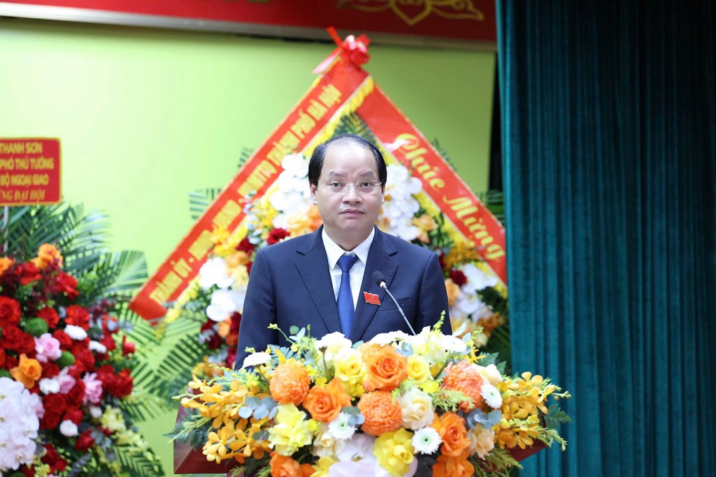 Đồng chí Nguyễn Doãn Toản - Ủy viên Ban Thường vụ, Trưởng ban Tuyên giáo và Dân vận Thành ủy Hà Nội phát biểu chỉ đạo tại Đại hội