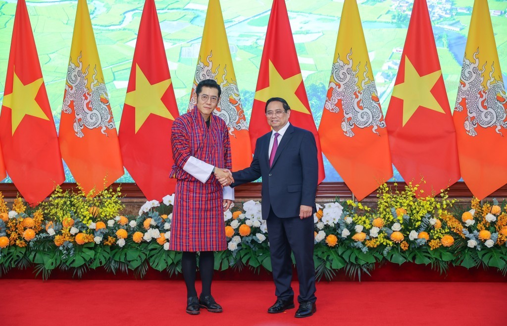 Thủ tướng Phạm Minh Chính hội kiến Quốc vương Bhutan