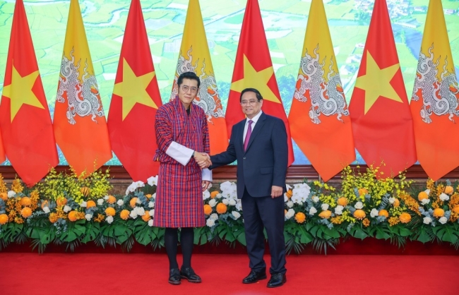 Thủ tướng Phạm Minh Chính hội kiến Quốc vương Bhutan