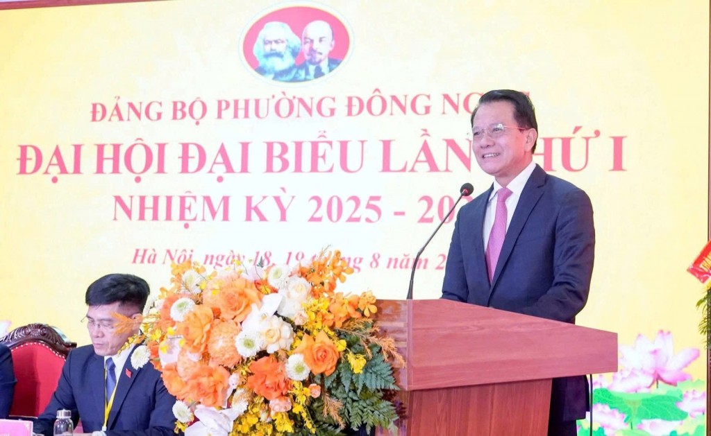 Đồng chí Hoàng Trọng Quyết: UV BTV Thành ủy – Chủ nhiệm UBKT Thành ủy phát biểu chỉ đạo Đại hội