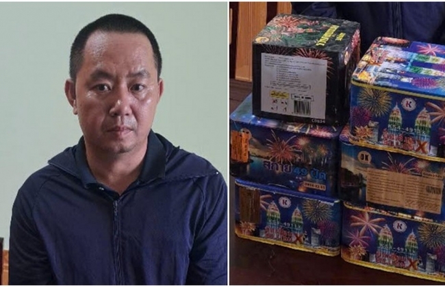 Xã Văn Hiến (Nghệ An): Bắt phụ xe khách tàng trữ pháo