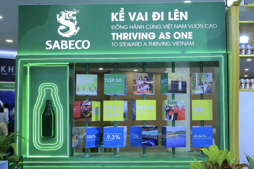 Những kết quả đạt được trên hành trình ESG của SABECO được trưng bày tại sự kiện