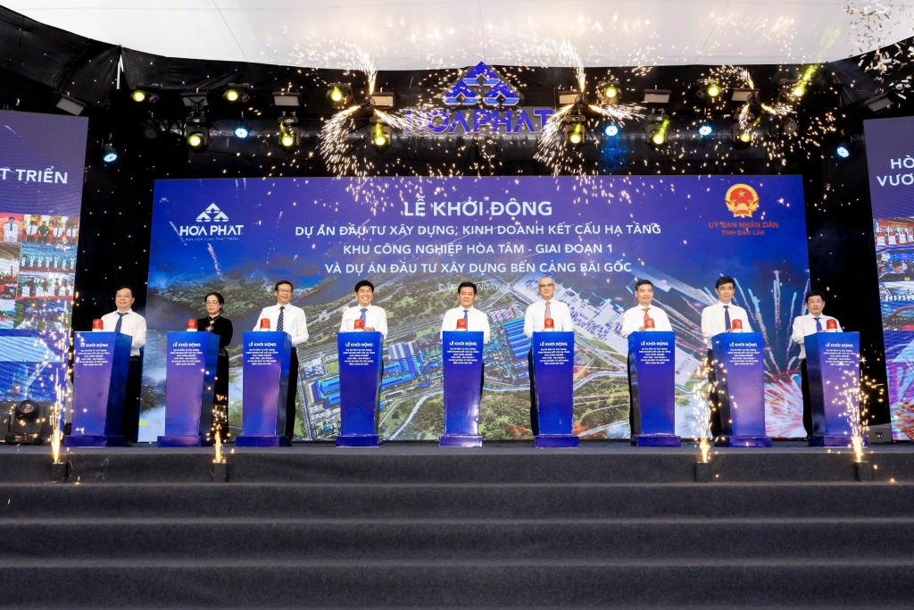 Hòa Phát khởi động dự án đầu tư khu công nghiệp Hòa Tâm - Giai đoạn 1 và Cảng Bãi Gốc