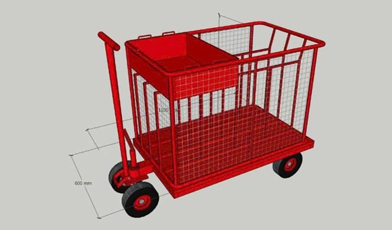 Hình ảnh mô phỏng xe kéo vòi chữa cháy
