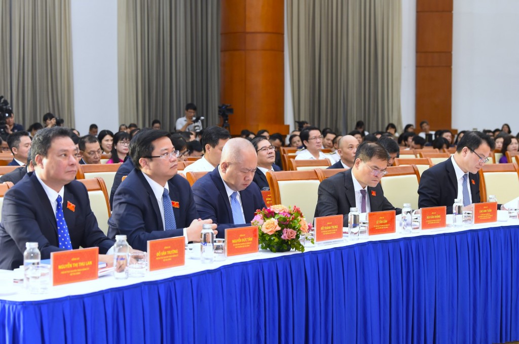 Các đại biểu dự Đại hội Đảng bộ Bộ Tài chính lần thứ I, nhiệm kỳ 2025-2030 - Ảnh: VGP/Thu Sa