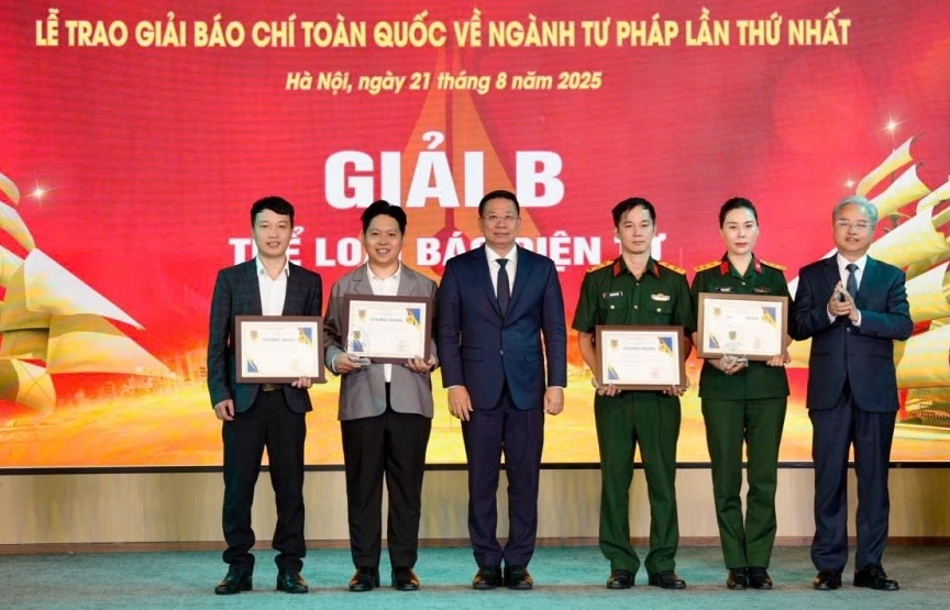 Báo Tuổi trẻ Thủ đô đạt giải B Giải Báo chí toàn quốc về ngành Tư pháp