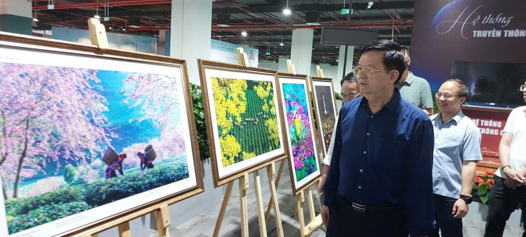 Phó Thủ tướng tham quan khu trưng bày triển lãm ảnh - Ảnh: VGP
