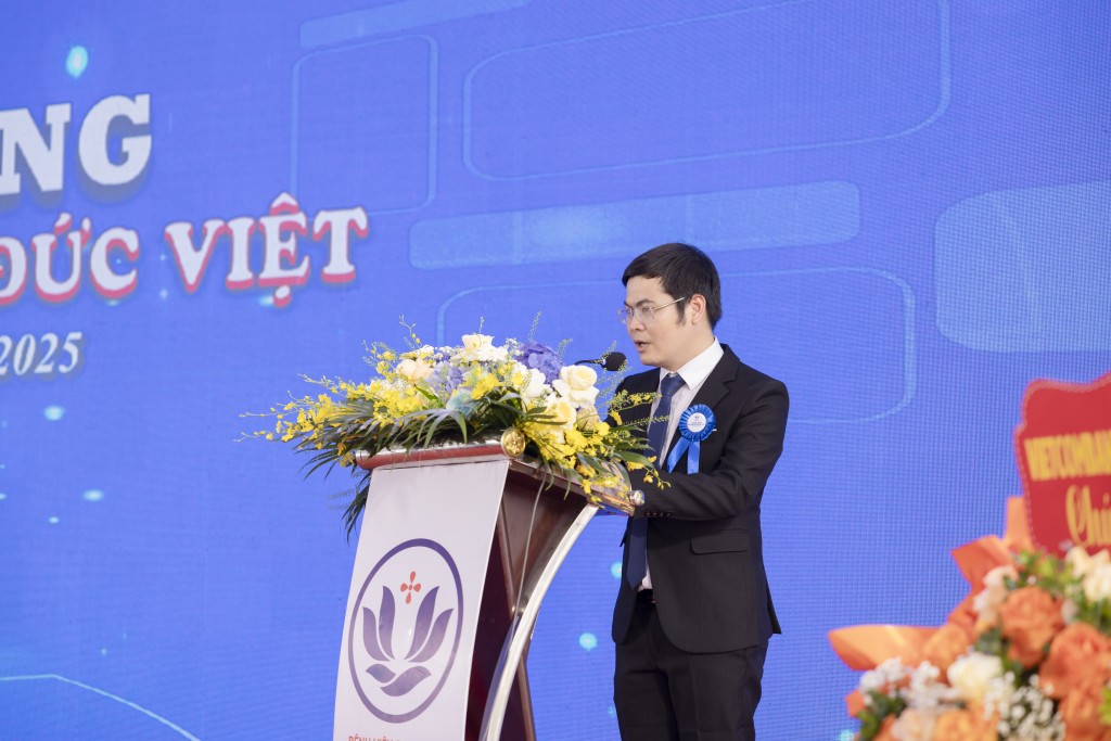 Tổng Giám đốc Công ty cổ phần Y khoa Đức Việt Nguyễn Tuấn Dũng khẳng định, Bệnh viện sẽ hoàn thành đưa vào sử dụng từ quý I năm 2027. Ảnh: Kim Nhuệ