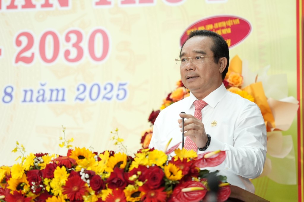 Chủ tịch UBND TP Hồ Chí Minh Nguyễn Văn Được phát biểu chỉ đạo