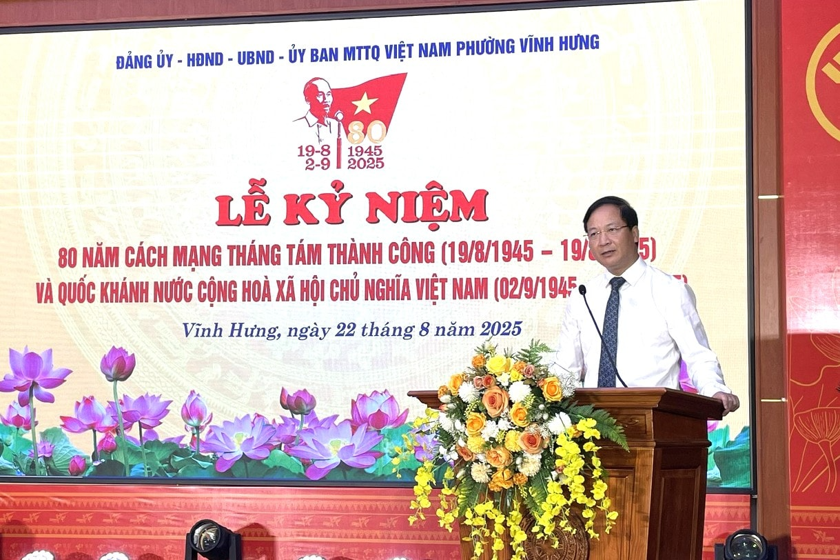 Phường Vĩnh Hưng kỷ niệm 80 năm Cách mạng Tháng Tám và Quốc khánh 2/9