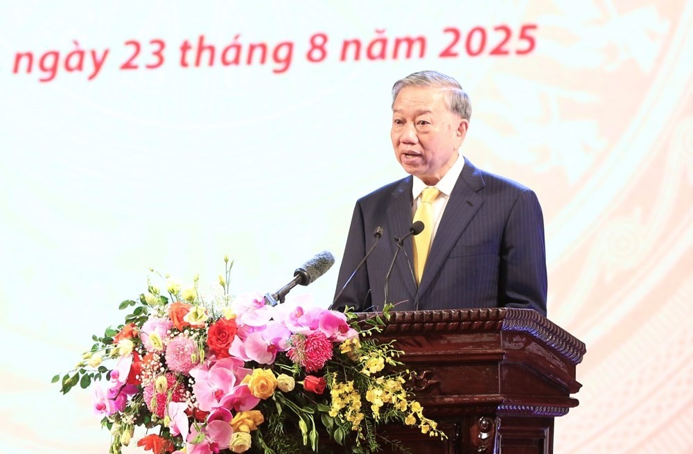 Tổng Bí thư Tô Lâm phát biểu tại Lễ kỷ niệm
