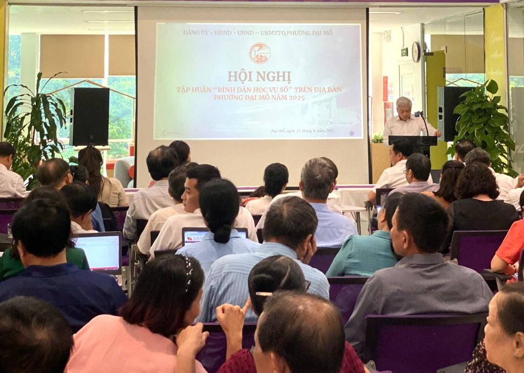 Đảng uỷ phường Đại Mỗ khai mạc lớp tập huấn “Bình dân học vụ số”