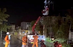 EVNNPC chạy đua thời gian, xuyên đêm khắc phục hậu quả bão số 5