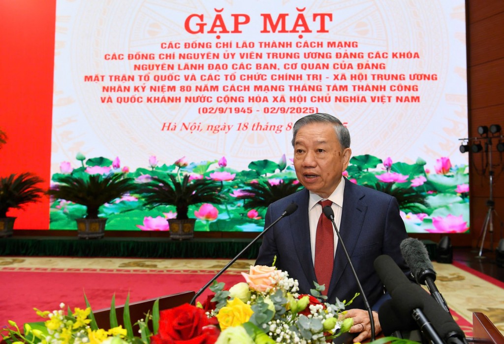 Tổng Bí thư Tô Lâm phát biểu tại buổi gặp mặt lão thành cách mạng, nguyên Ủy viên Trung ương Đảng nhân kỷ niệm 80 năm Cách mạng tháng Tám và Quốc khánh 2/9 Tổng Bí thư Tô Lâm phát biểu tại buổi gặp mặt lão thành cách mạng, nguyên Ủy viên Trung ương Đảng nhân kỷ niệm 80 năm Cách mạng tháng Tám và Quốc khánh 2/9