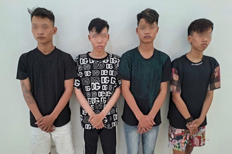 4 đối tượng trong nhóm côn đồ nhí gây rối, hành hung người đi đường bị cơ quan Công an bắt giữ (Ảnh: CA)