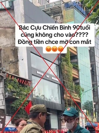 Nội dung đăng tải sai sự thật