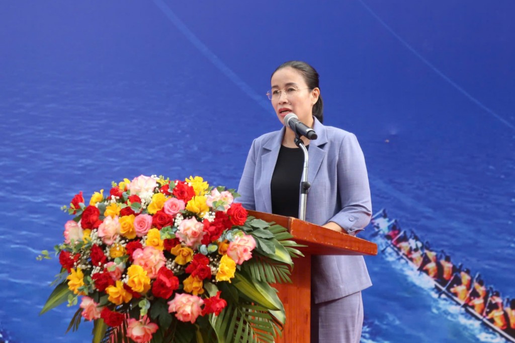 Phó Chủ tịch UBND thành phố Đà Nẵng Nguyễn Thị Anh Thi phát biểu tại 