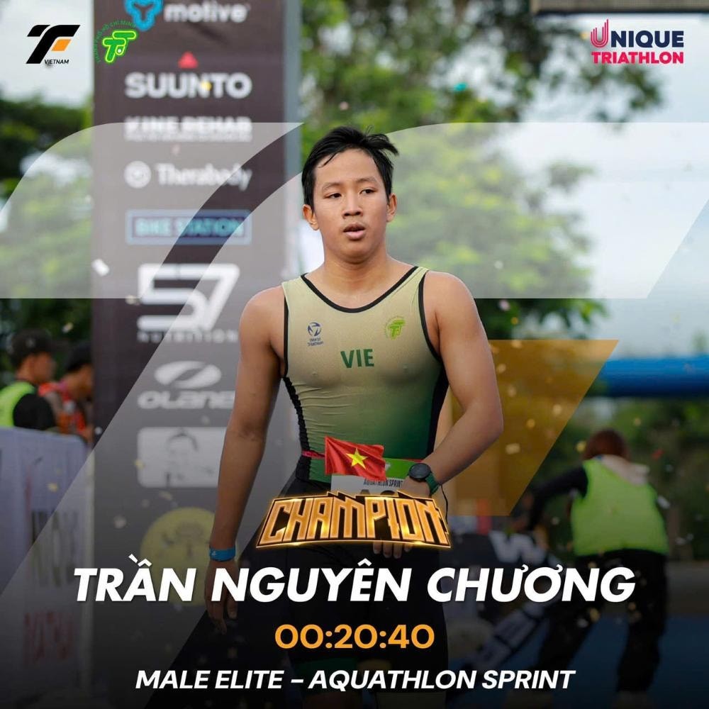 Trần Nguyên Chương dành Chức vô địch tại giải Triathlon TP.HCM