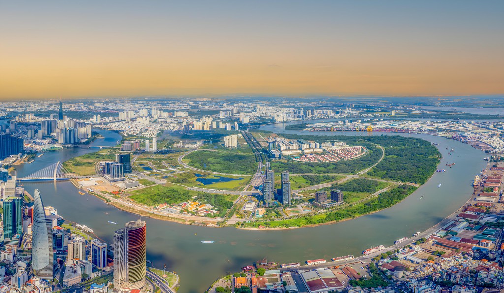 Khu đô thị Thủ Thiêm, nơi sẽ hình thành Trung tâm tài chính quốc tế trong tương lai gần