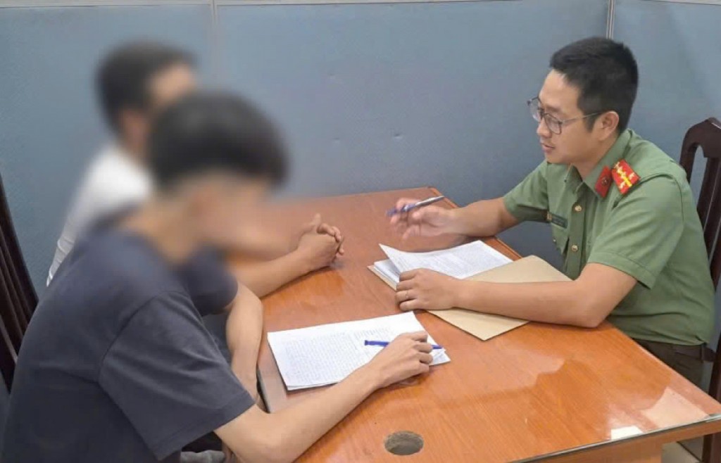 Cơ quan công an làm việc với đối tượng N.T.N 